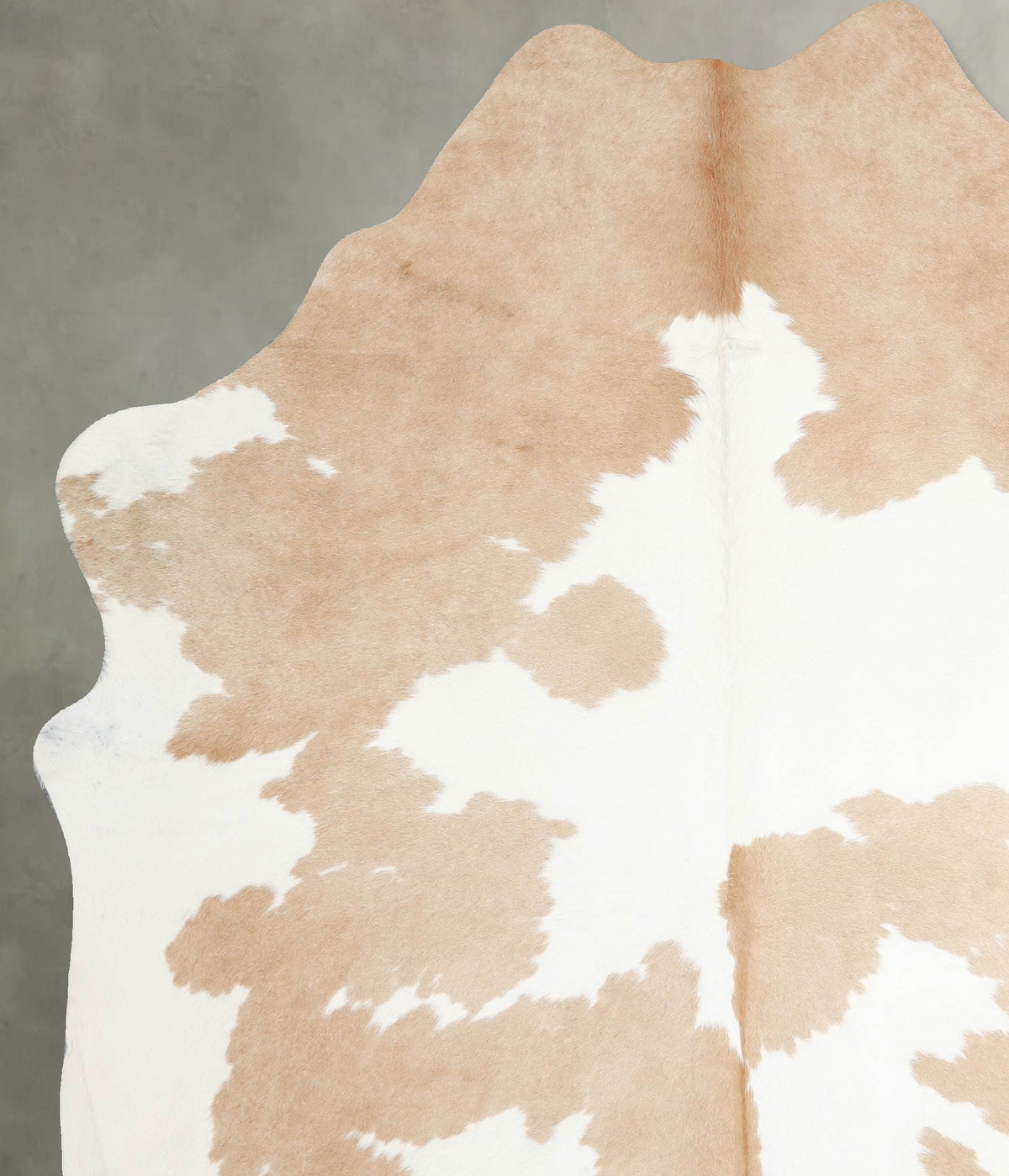Beige and White X-Large Brazilian Cowhide Rug 6'11"H x 6'3"W #A55337 by Hudson Hides