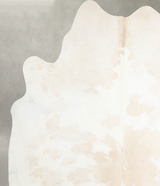 Beige and White X-Large Brazilian Cowhide Rug 6'10"H x 6'7"W #A55338 by Hudson Hides