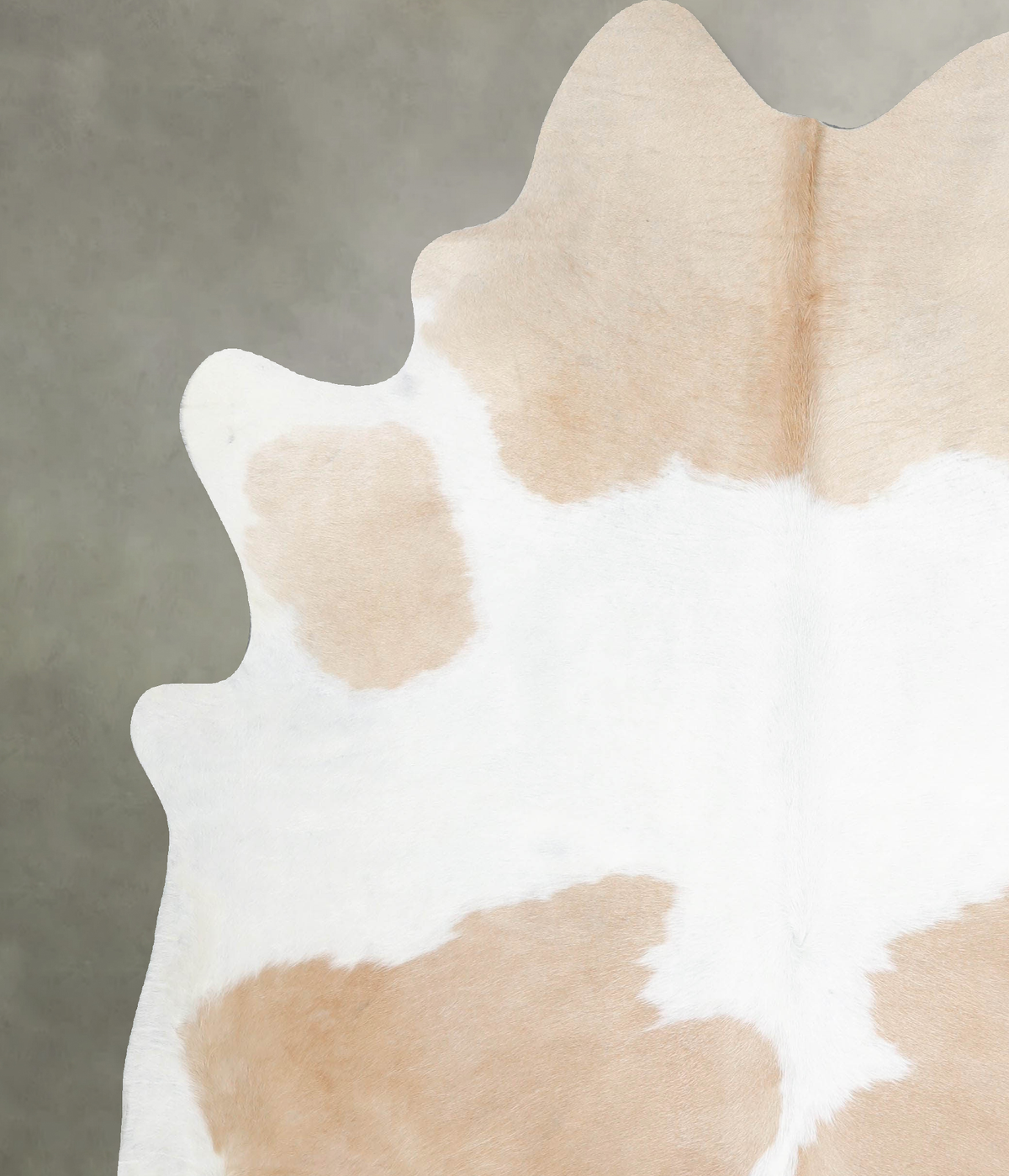 Beige and White X-Large Brazilian Cowhide Rug 7'3"H x 6'5"W #A55341 by Hudson Hides