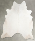 Solid White X-Large Brazilian Cowhide Rug 6'5"H x 6'4"W #A55346 by Hudson Hides