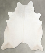 Solid White X-Large Brazilian Cowhide Rug 6'5"H x 6'4"W #A55346 by Hudson Hides