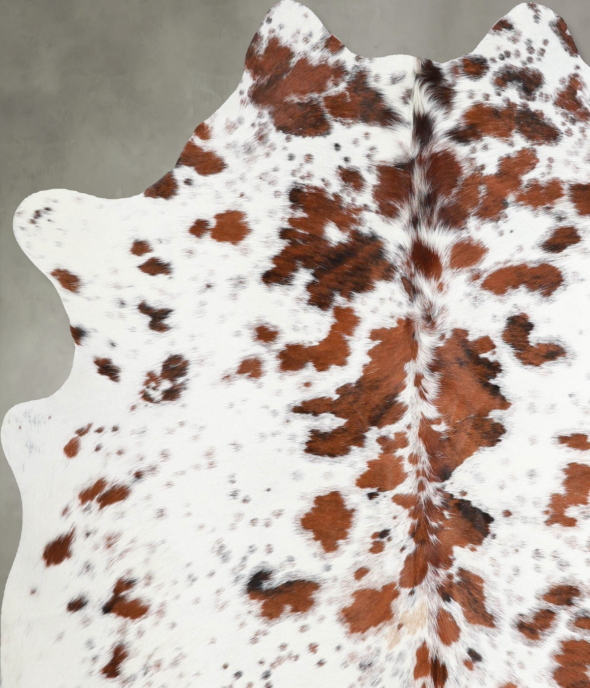 Tricolor Large Brazilian Cowhide Rug 5'10"H x 5'3"W #A55347 by Hudson Hides