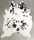 Tricolor X-Large Brazilian Cowhide Rug 6'10"H x 5'11"W #A55349 by Hudson Hides
