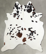 Tricolor X-Large Brazilian Cowhide Rug 6'10"H x 5'11"W #A55349 by Hudson Hides