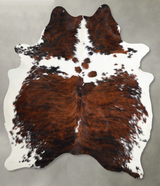 Tricolor Large Brazilian Cowhide Rug 6'11"H x 5'7"W #A55350 by Hudson Hides