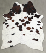 Tricolor Large Brazilian Cowhide Rug 6'11"H x 5'3"W #A55353 by Hudson Hides