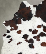 Tricolor Large Brazilian Cowhide Rug 6'11"H x 5'3"W #A55353 by Hudson Hides