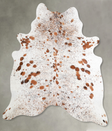 Tricolor Large Brazilian Cowhide Rug 6'7"H x 6'0"W #A55354 by Hudson Hides