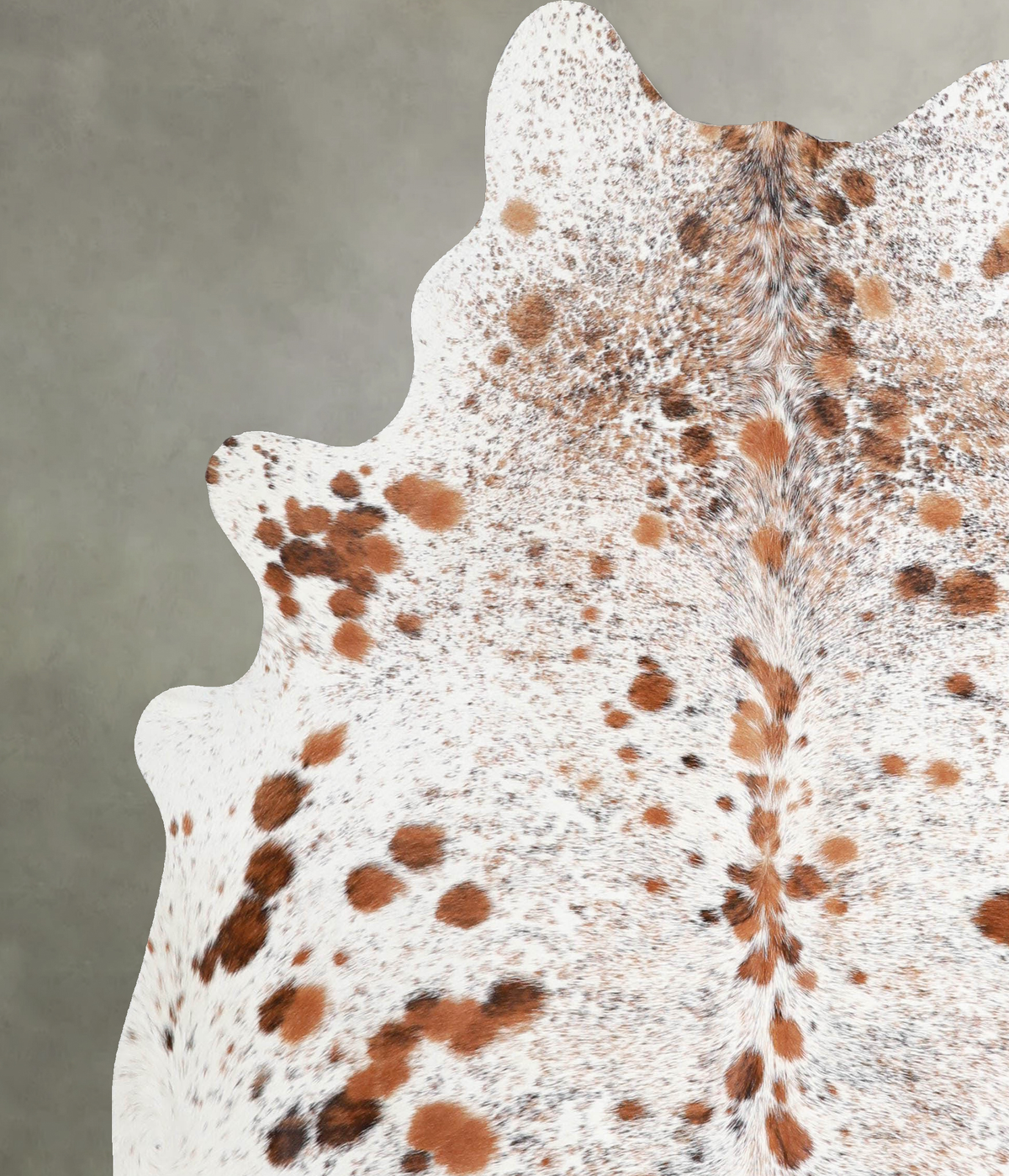 Tricolor Large Brazilian Cowhide Rug 6'7"H x 6'0"W #A55354 by Hudson Hides
