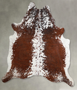 Tricolor X-Large Brazilian Cowhide Rug 6'10"H x 6'1"W #A55355 by Hudson Hides