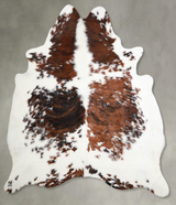 Tricolor X-Large Brazilian Cowhide Rug 6'8"H x 6'4"W #A55356 by Hudson Hides