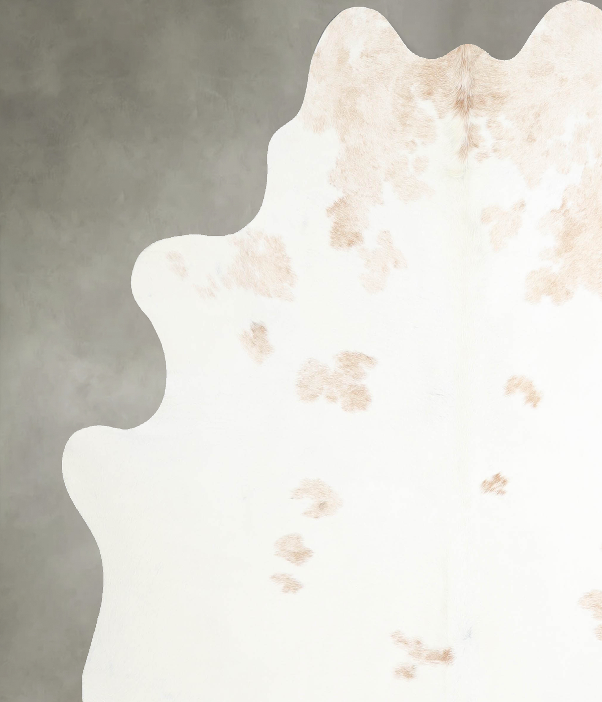 Beige and White X-Large Brazilian Cowhide Rug 6'9"H x 6'4"W #A55357 by Hudson Hides