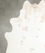 Beige and White X-Large Brazilian Cowhide Rug 6'9"H x 6'4"W #A55357 by Hudson Hides
