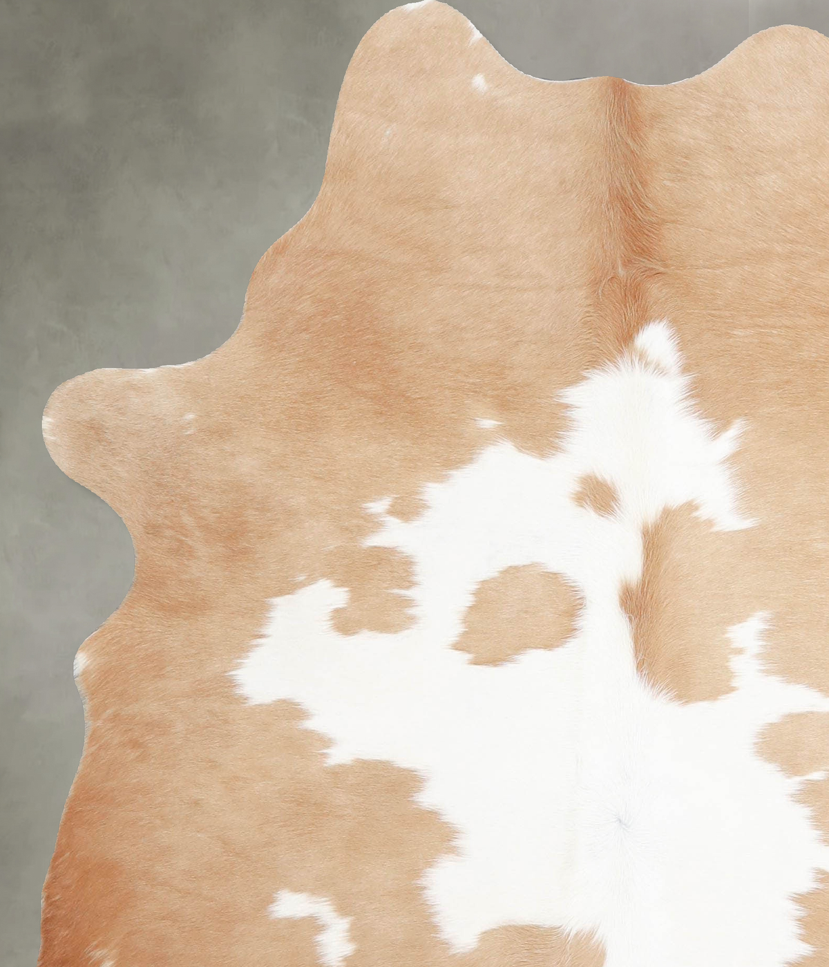 Beige and White Medium Brazilian Cowhide Rug 5'9"H x 4'11"W #A55358 by Hudson Hides