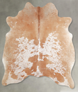 Beige and White Large Brazilian Cowhide Rug 5'11"H x 5'9"W #A55359 by Hudson Hides