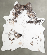 Tricolor X-Large Brazilian Cowhide Rug 7'1"H x 5'9"W #A55370 by Hudson Hides