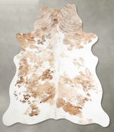 Tricolor Large Brazilian Cowhide Rug 6'4"H x 5'5"W #A55371 by Hudson Hides