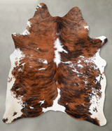 Tricolor X-Large Brazilian Cowhide Rug 7'3"H x 5'7"W #A55377 by Hudson Hides