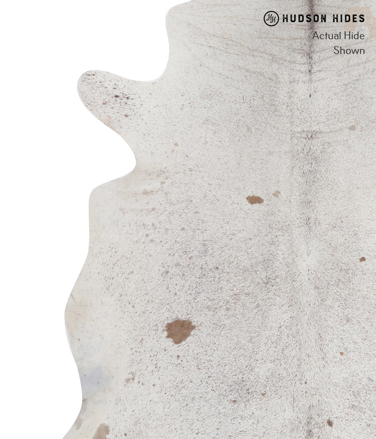 Salt and Pepper Brown XX-Large Brazilian Cowhide Rug 7'6"H x 6'11"W #A5538 by Hudson Hides