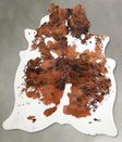 Tricolor Large Brazilian Cowhide Rug 6'7"H x 5'9"W #A55380 by Hudson Hides