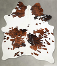 Tricolor Large Brazilian Cowhide Rug 6'9"H x 5'2"W #A55383 by Hudson Hides