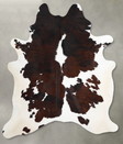 Tricolor Large Brazilian Cowhide Rug 6'3"H x 5'5"W #A55384 by Hudson Hides