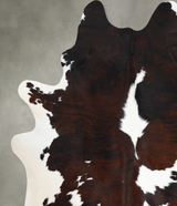 Tricolor Large Brazilian Cowhide Rug 6'3"H x 5'5"W #A55384 by Hudson Hides