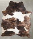 Tricolor Large Brazilian Cowhide Rug 7'5"H x 5'4"W #A55386 by Hudson Hides