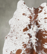 Salt and Pepper Brown Medium Brazilian Cowhide Rug 4'2"H x 4'0"W #A55387 by Hudson Hides