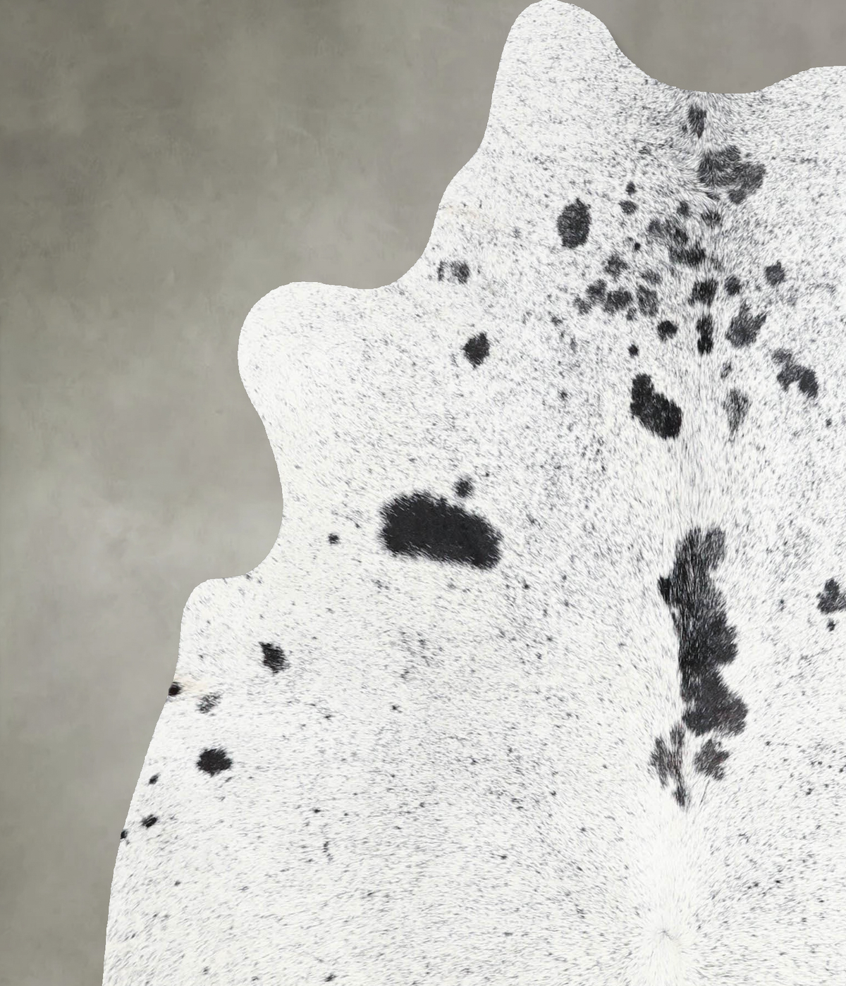 Salt and Pepper Black Medium Brazilian Cowhide Rug 5'4"H x 4'9"W #A55390 by Hudson Hides
