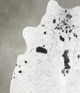 Salt and Pepper Black Medium Brazilian Cowhide Rug 5'4"H x 4'9"W #A55390 by Hudson Hides