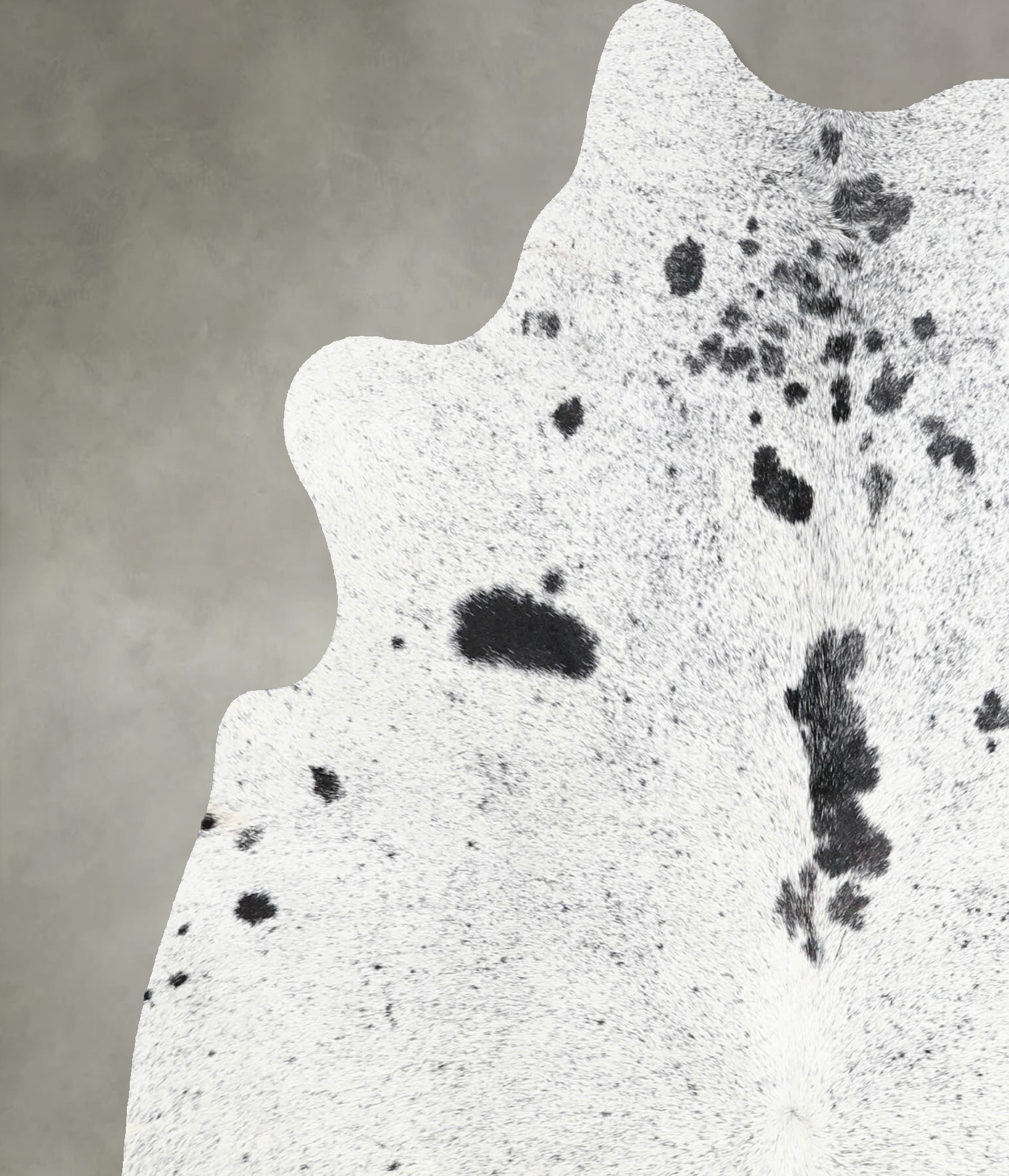 Salt and Pepper Black Cowhide Rug #A55390