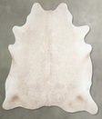 Champagne X-Large Brazilian Cowhide Rug 6'11"H x 6'2"W #A55394 by Hudson Hides