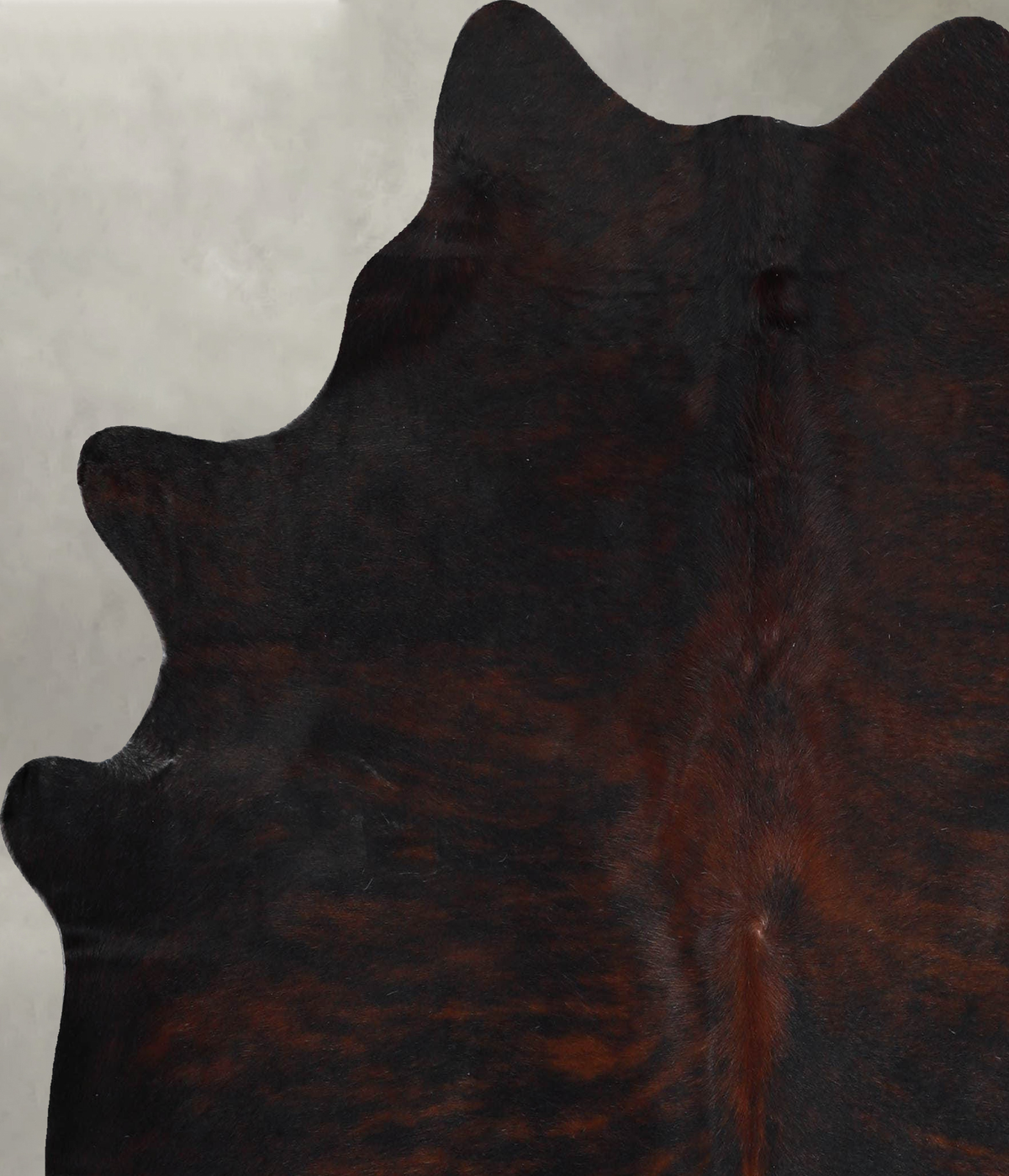 Dark Brindle Large Brazilian Cowhide Rug 5'9"H x 5'6"W #A55400 by Hudson Hides