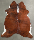 Medium Brindle Large Brazilian Cowhide Rug 6'3"H x 5'3"W #A55401 by Hudson Hides