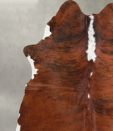 Medium Brindle Large Brazilian Cowhide Rug 6'3"H x 5'3"W #A55401 by Hudson Hides