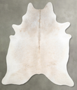 Ivory with Beige XX-Large Brazilian Cowhide Rug 8'1"H x 6'4"W #A55402 by Hudson Hides