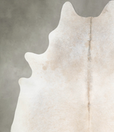 Ivory with Beige XX-Large Brazilian Cowhide Rug 8'1"H x 6'4"W #A55402 by Hudson Hides