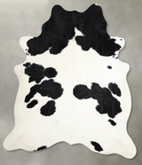 Black and White X-Large Brazilian Cowhide Rug 7'4"H x 6'10"W #A55403 by Hudson Hides