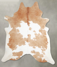 Beige and White XX-Large Brazilian Cowhide Rug 7'9"H x 6'10"W #A55416 by Hudson Hides