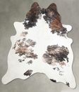 Tricolor X-Large Brazilian Cowhide Rug 7'1"H x 6'5"W #A55418 by Hudson Hides