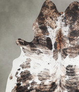 Tricolor Large Brazilian Cowhide Rug 6'1"H x 5'10"W #A55419 by Hudson Hides