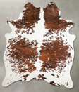 Tricolor Large Brazilian Cowhide Rug 6'11"H x 5'7"W #A55420 by Hudson Hides