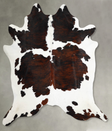 Tricolor XX-Large Brazilian Cowhide Rug 7'6"H x 7'0"W #A55427 by Hudson Hides