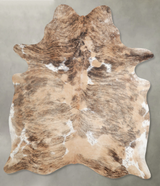 Tricolor X-Large Brazilian Cowhide Rug 7'1"H x 5'11"W #A55428 by Hudson Hides