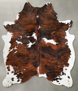 Tricolor X-Large Brazilian Cowhide Rug 7'0"H x 6'0"W #A55430 by Hudson Hides