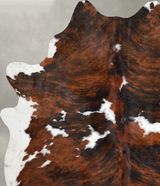 Tricolor X-Large Brazilian Cowhide Rug 7'0"H x 6'0"W #A55430 by Hudson Hides
