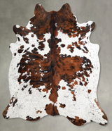 Tricolor X-Large Brazilian Cowhide Rug 6'7"H x 6'8"W #A55431 by Hudson Hides