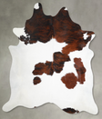 Tricolor X-Large Brazilian Cowhide Rug 7'7"H x 6'6"W #A55432 by Hudson Hides