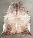 Light Brindle X-Large Brazilian Cowhide Rug 7'4"H x 6'9"W #A55437 by Hudson Hides